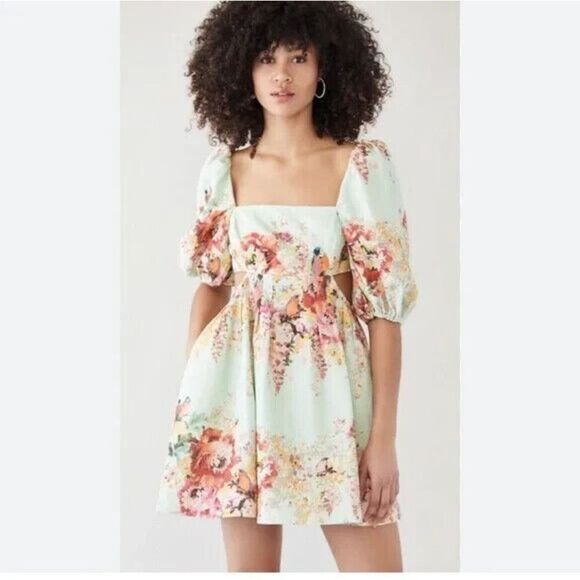 NWT zimmermann mae tie back dress